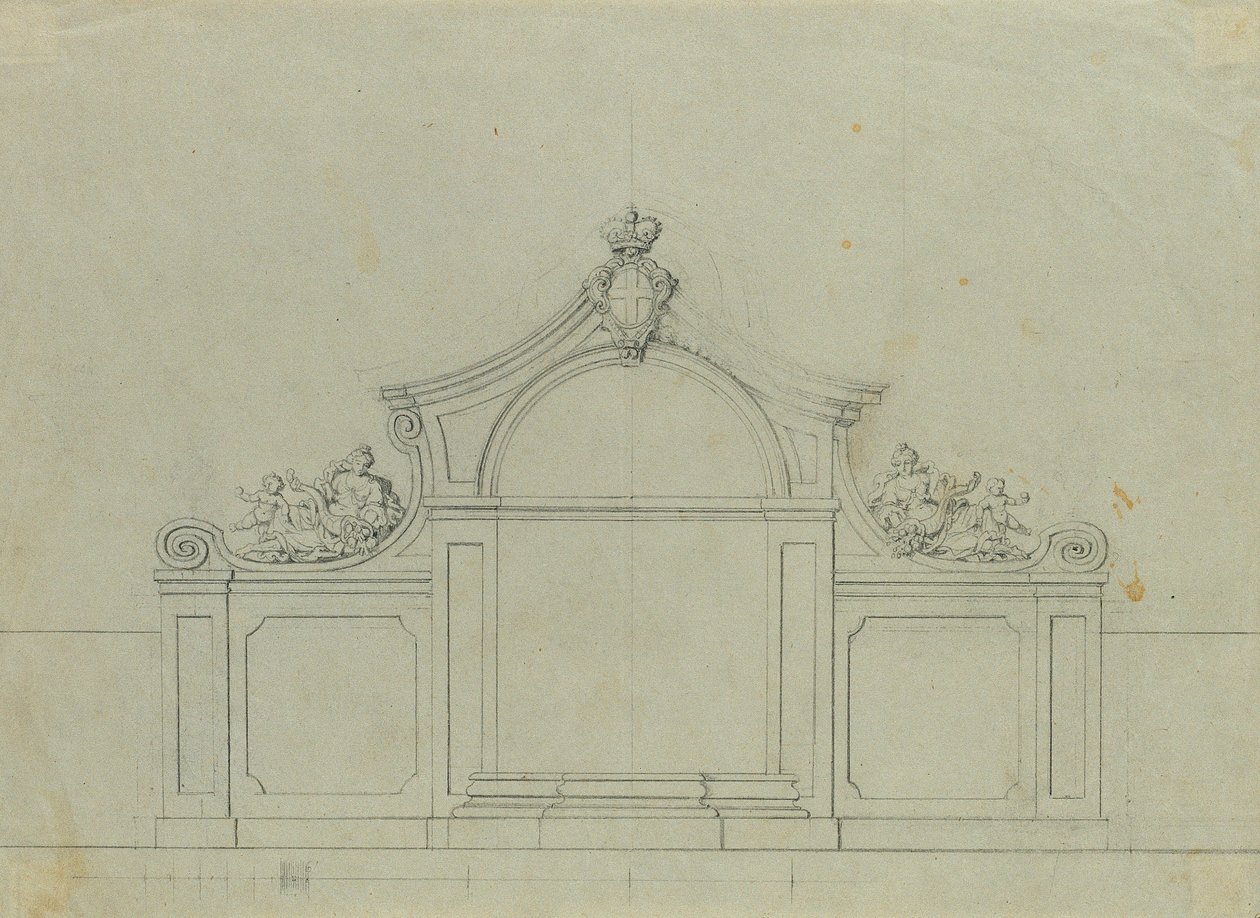Fontaine dans le jardin des pêchers du Belvédère supérieur - Johann Peter Krafft