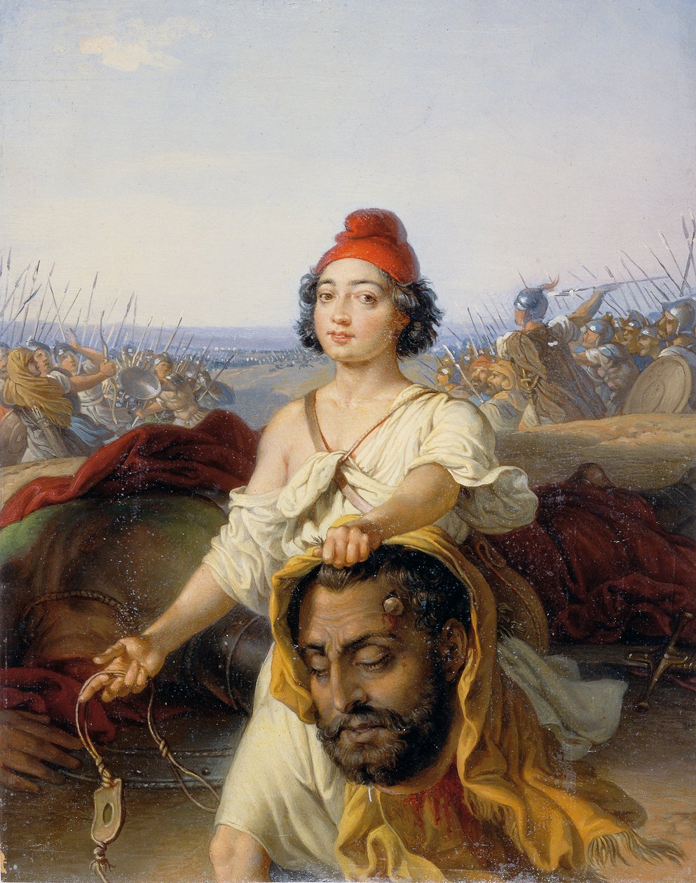 David avec la tête de Goliath - Johann Peter Krafft