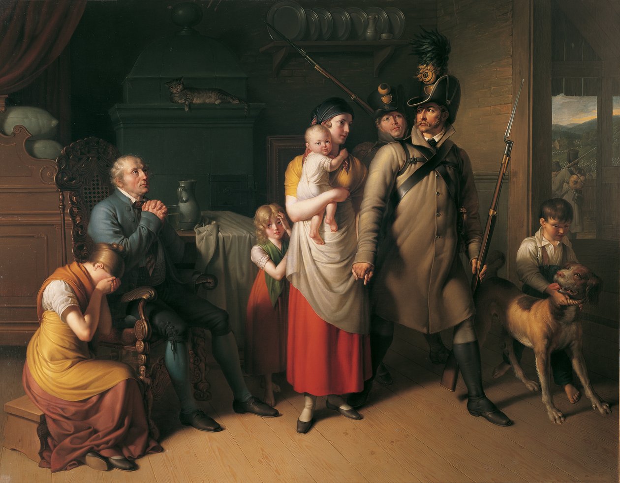 Le départ du milicien - Johann Peter Krafft