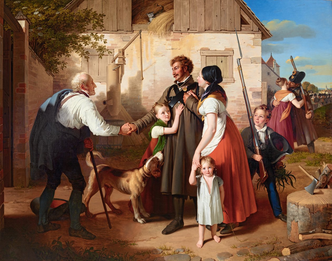 Le retour du soldat de la milice - Johann Peter Krafft