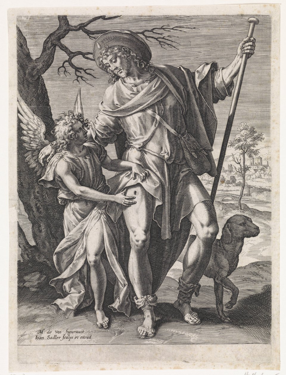 Saint Roch - Johann Sadeler (I)