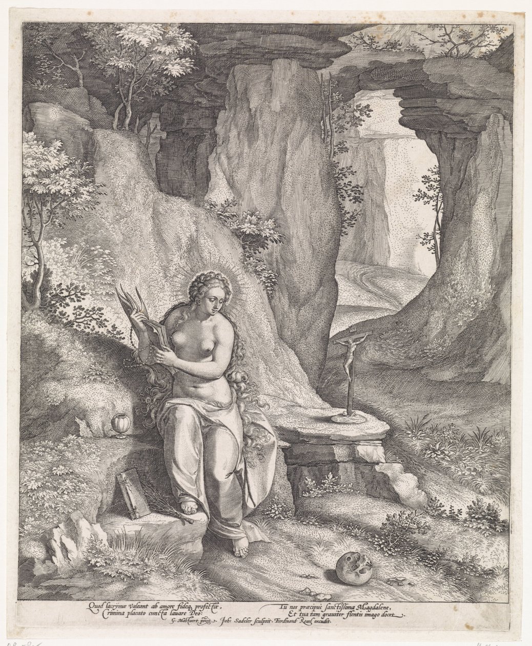 Marie Madeleine dans une grotte - Johann Sadeler (I)