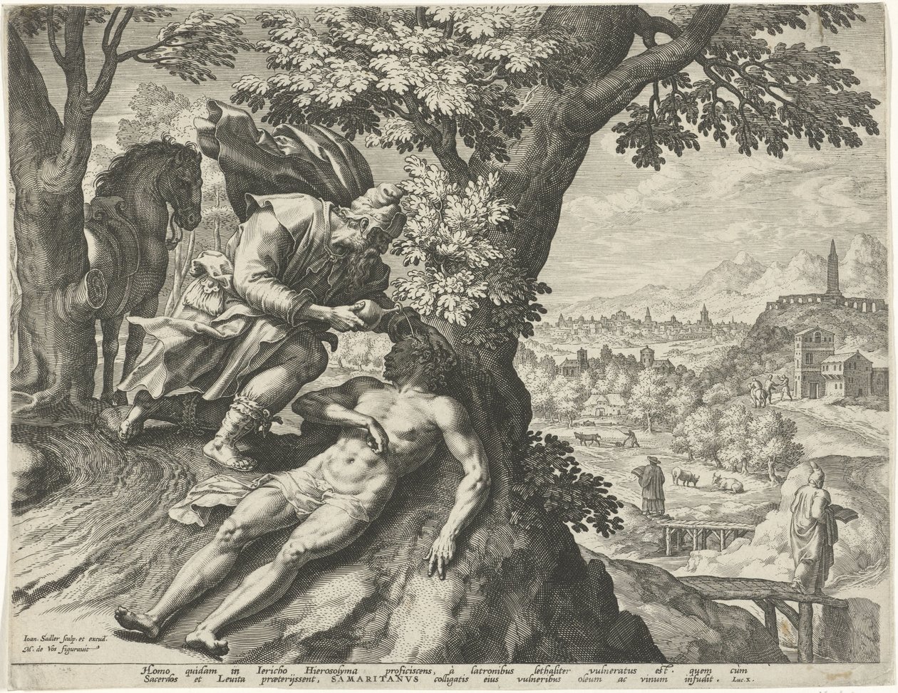 Parabole du Bon Samaritain - Johann Sadeler (I)