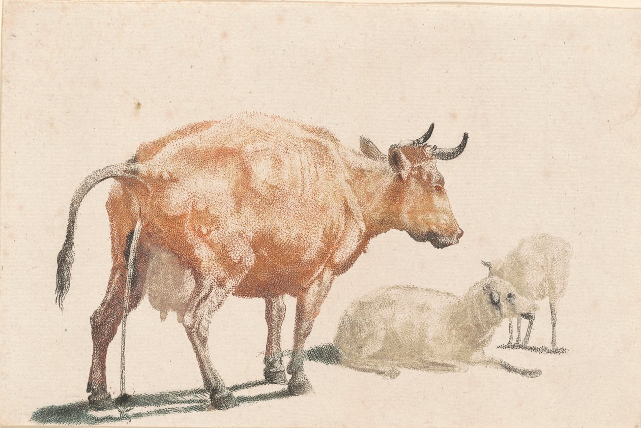 La vache qui pisse - Johann Teyler, after Paulus Potter