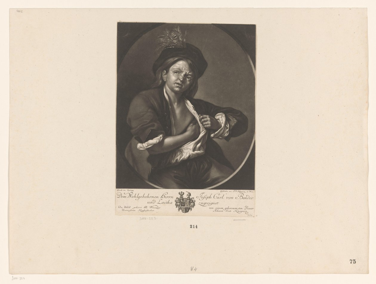 Garçon attrapant une puce - Johann Veit Kauperz