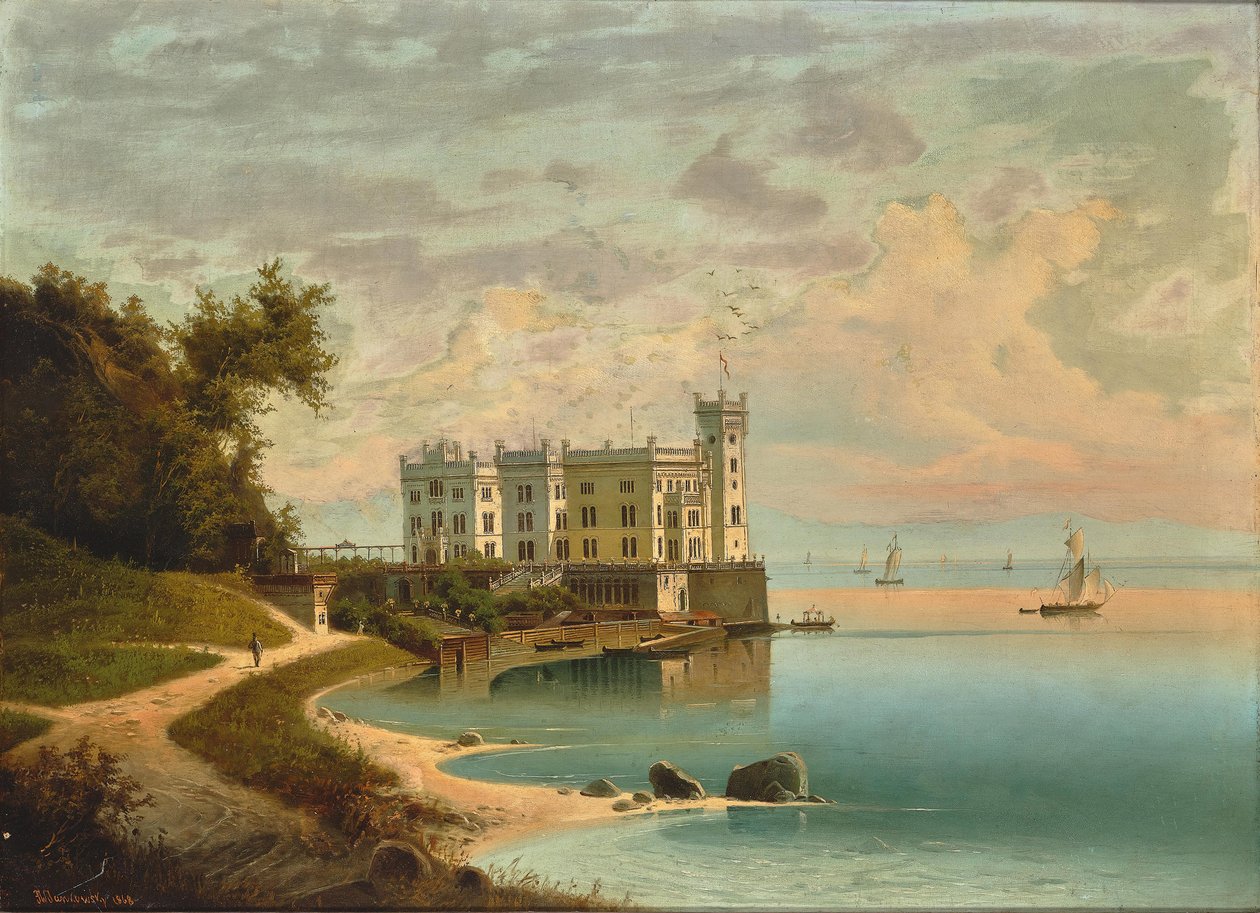 Château de Miramare à Trieste, 1868 - Johann Wilhelm Jankowski