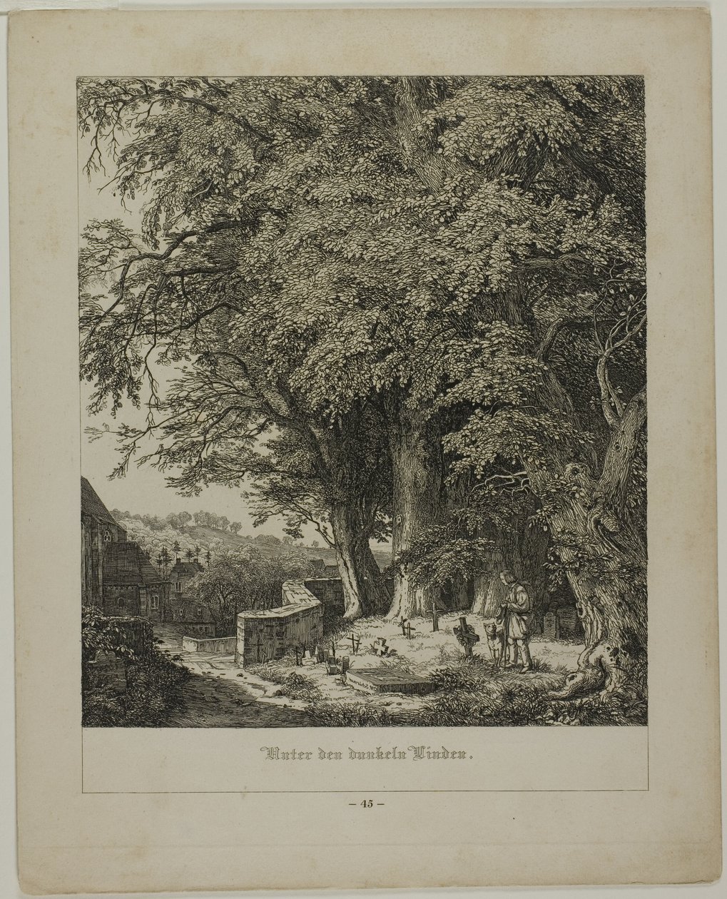 Sous le tilleul ombragé - Johann Wilhelm Schirmer