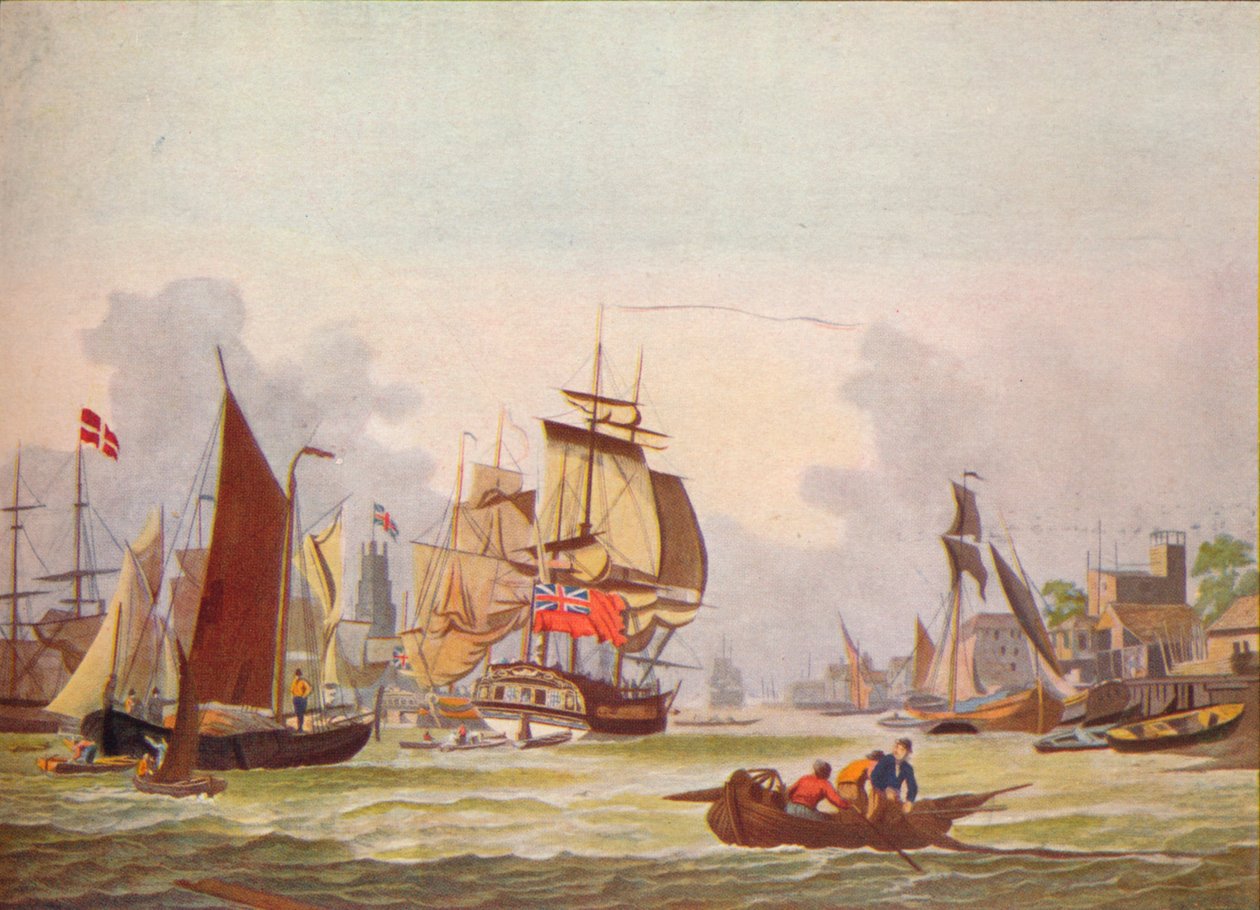 La Tamise à Limehouse, vers 1780 - Johann Ziegler