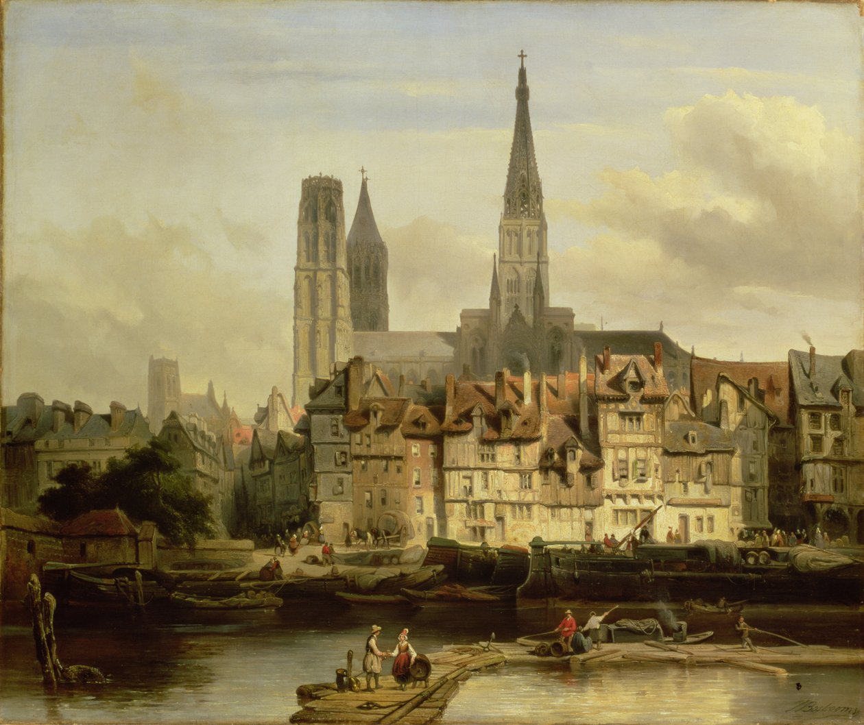 Quai à Rouen, 1839 - Johannes Bosboom