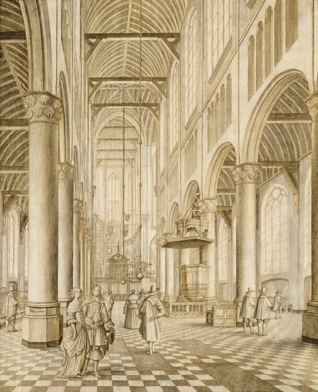 Intérieur de la Nouvelle Église, Delft - Johannes Coebermans