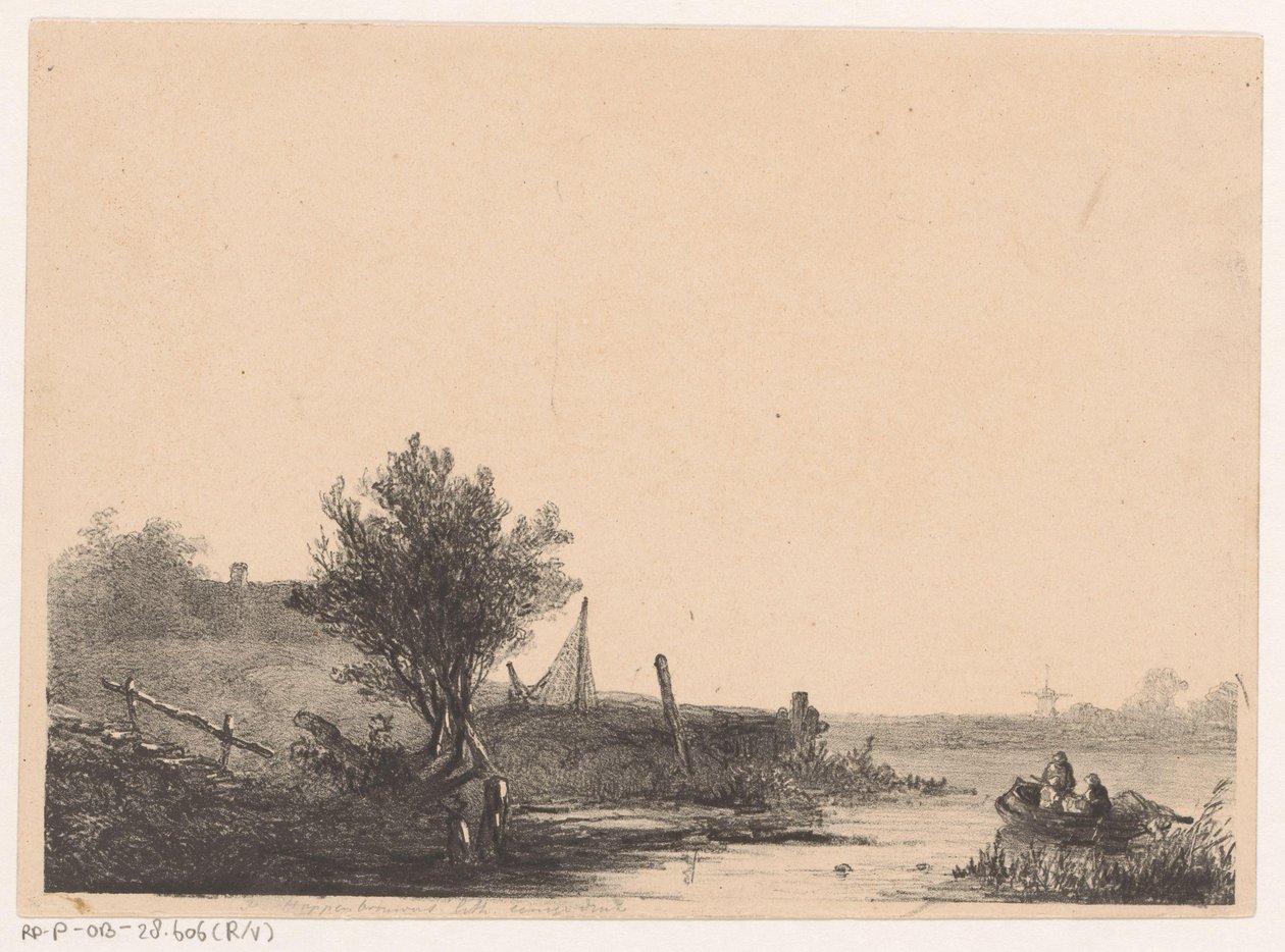 Paysage fluvial - Johannes Franciscus Hoppenbrouwers