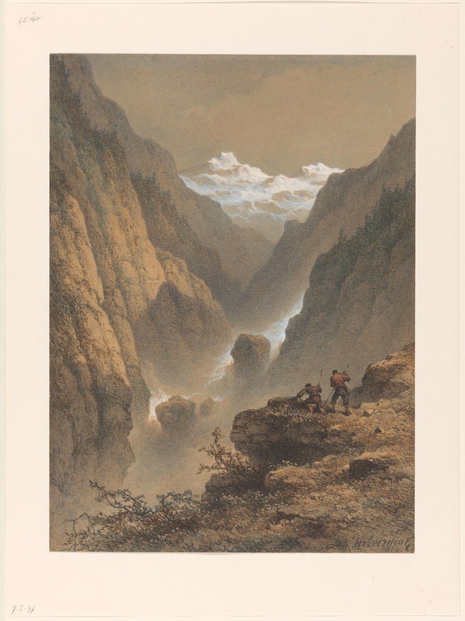 Paysage de montagne - Johannes Hilverdink