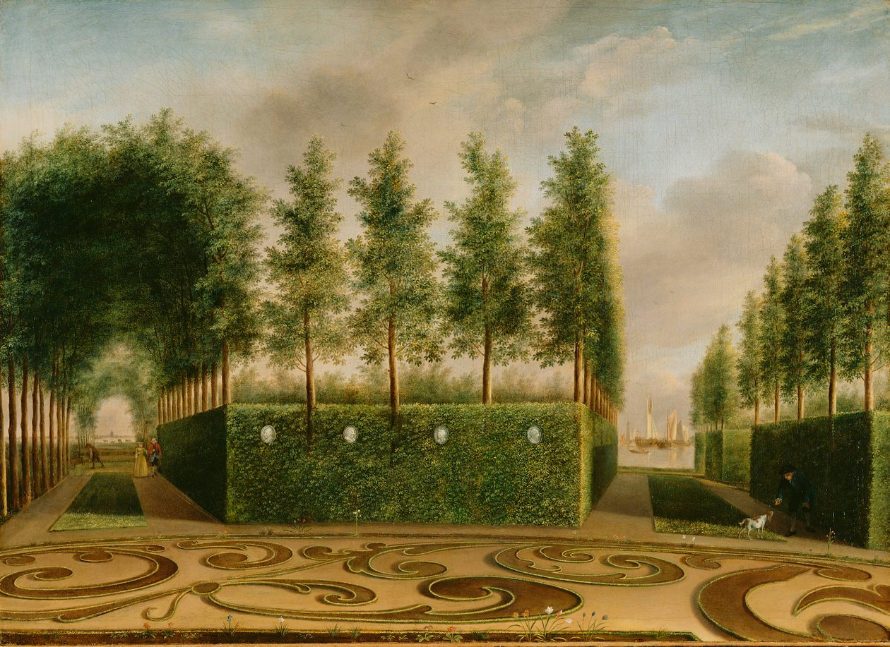 Un jardin formel, 1766 - Johannes Janson
