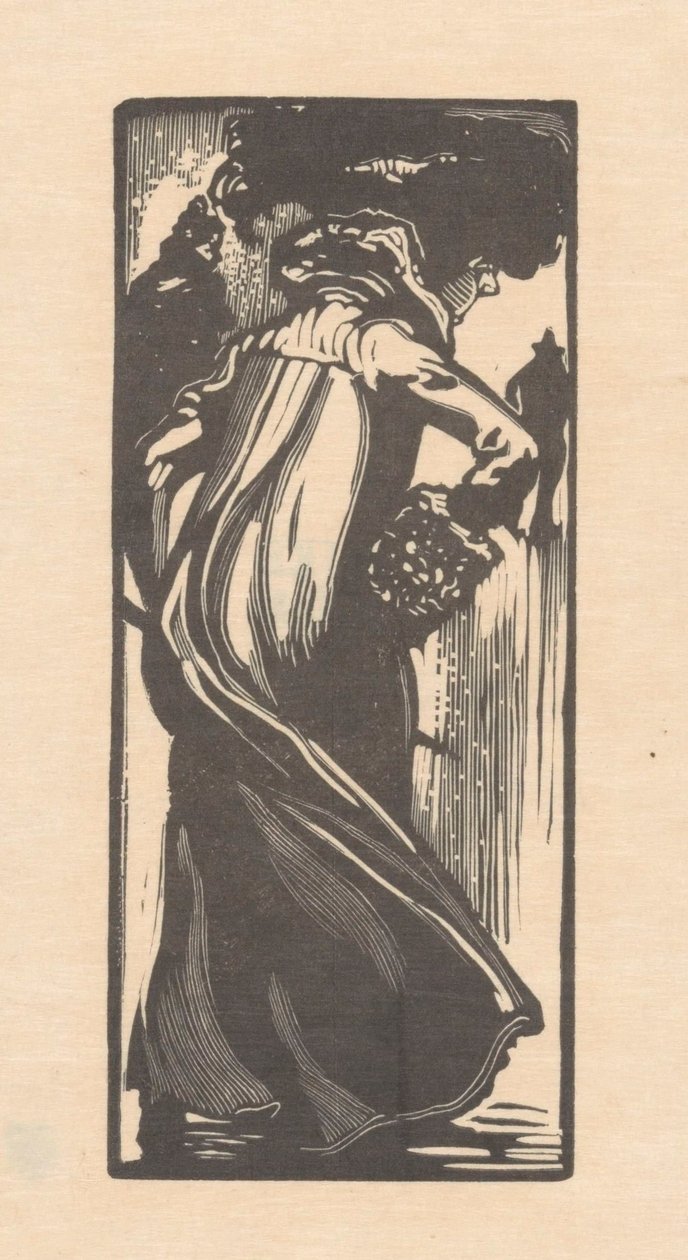 Femme marchant vue de dos - Johannes Josephus Aarts