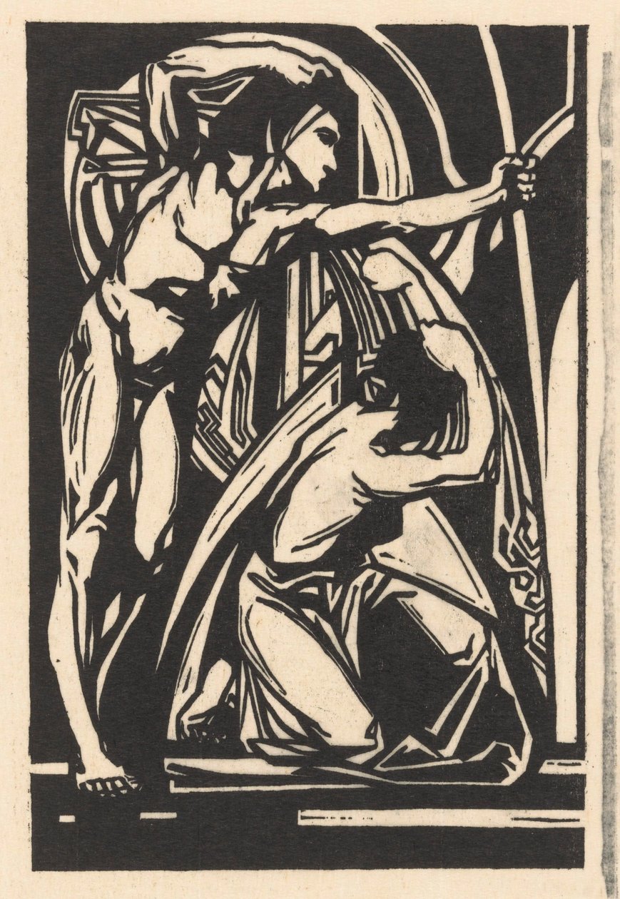 Homme debout et femme agenouillée - Johannes Josephus Aarts