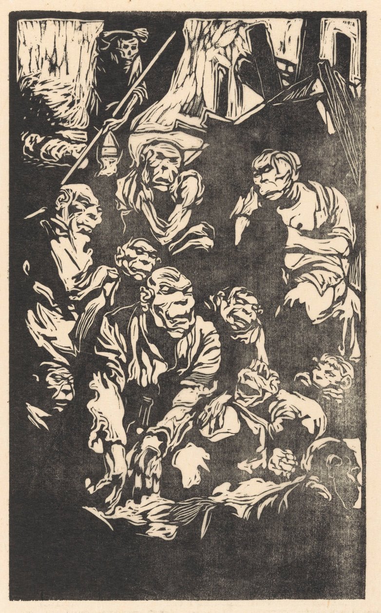 Créatures fantastiques assises - Johannes Josephus Aarts