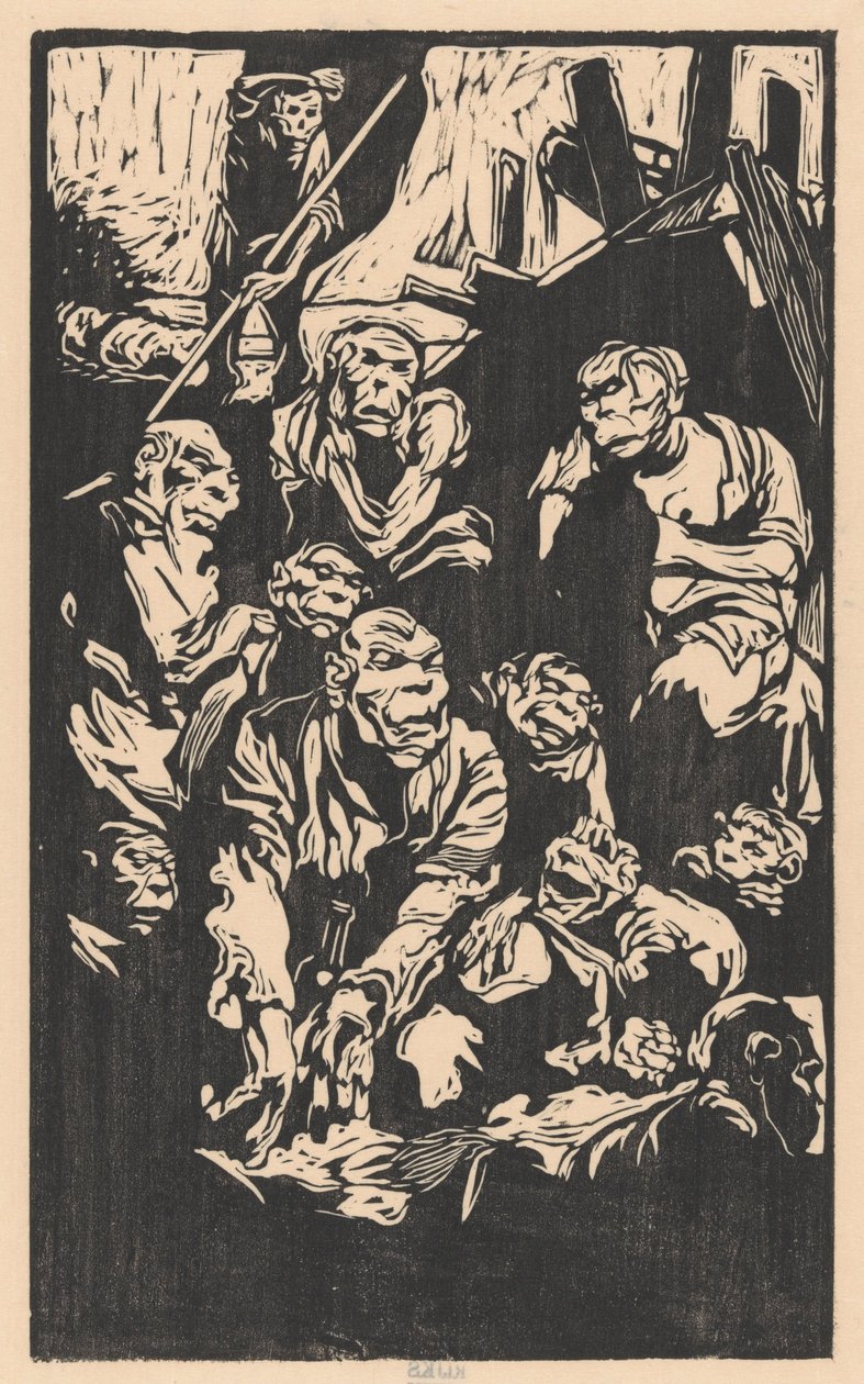 Créatures fantastiques assises - Johannes Josephus Aarts