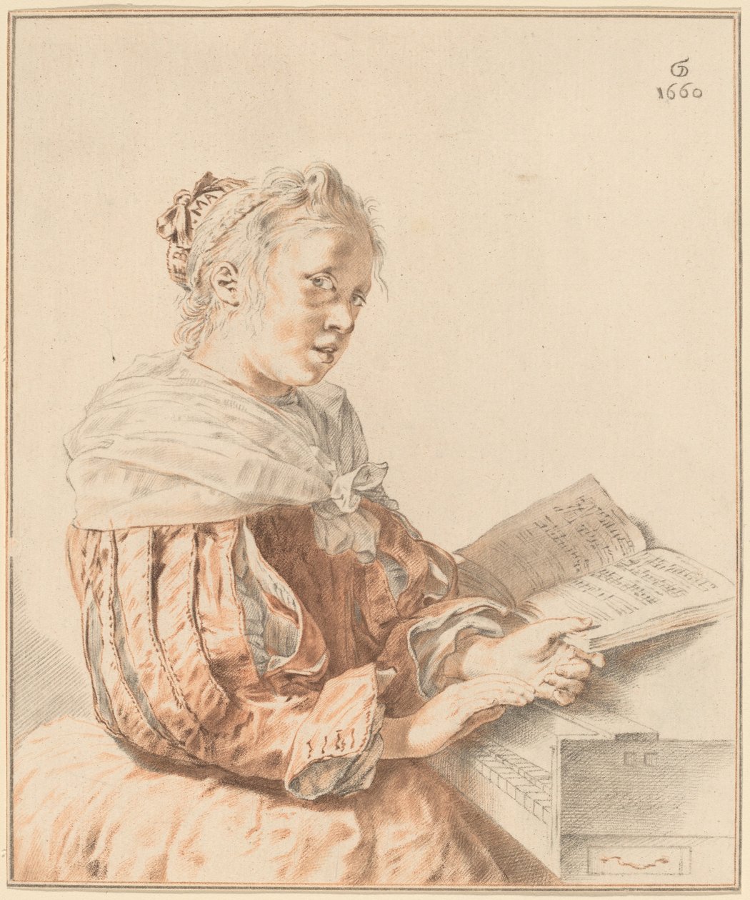 Jeune fille au clavier, 1767 - Johannes Kornlein