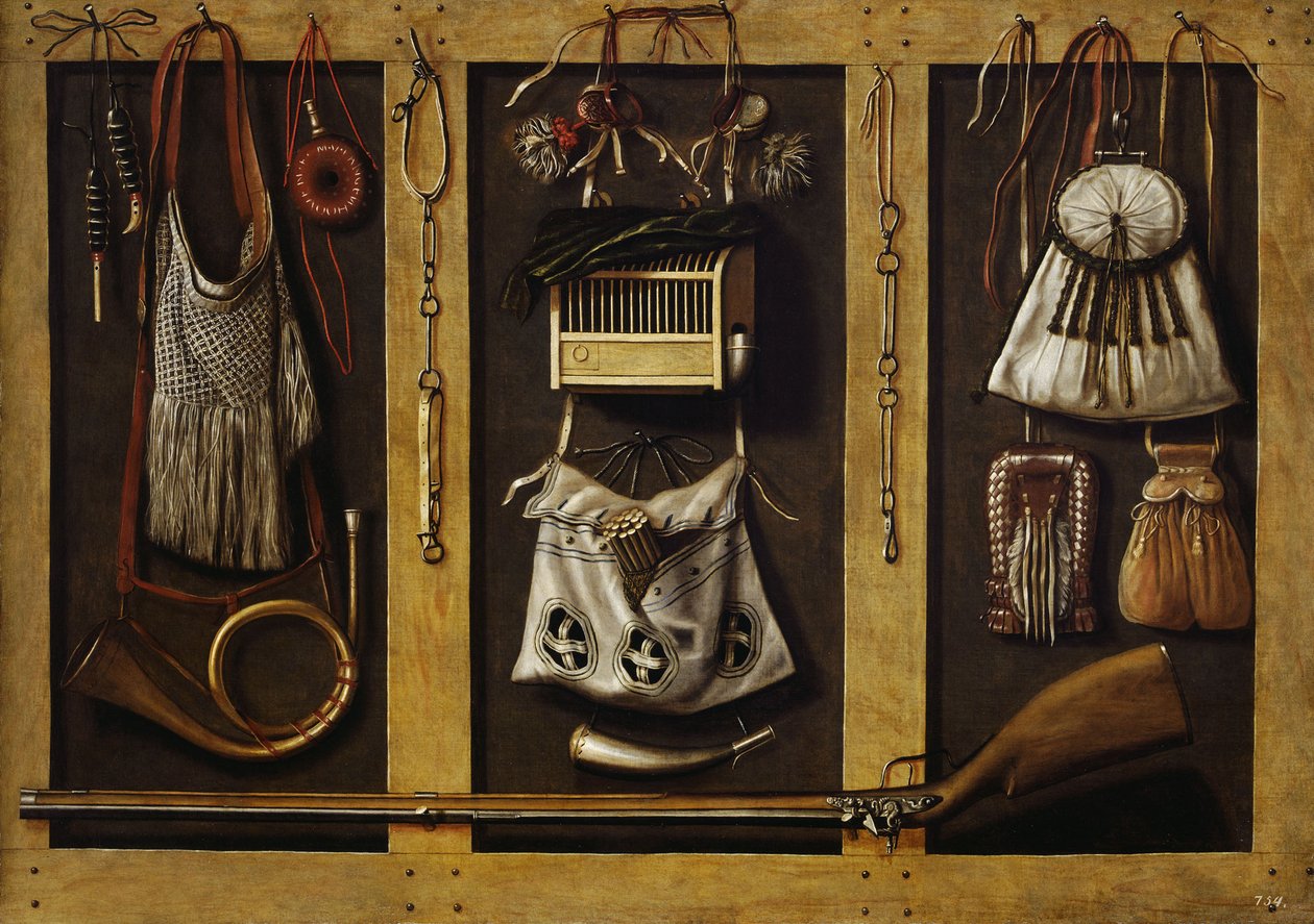 Nature morte avec équipement de chasse, vers 1660 - Johannes, Leemans