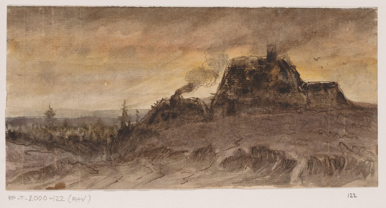 Maisons de journaliers - Johannes Tavenraat (signed by artist)