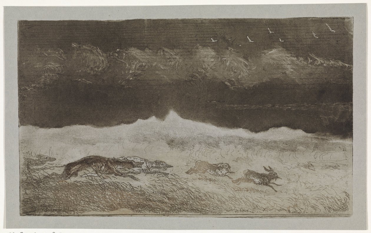 Chasse au lièvre - Johannes Tavenraat