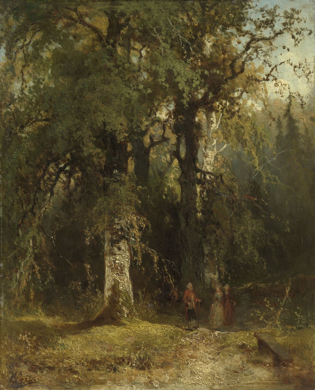 Vue dans les bois - Johannes Warnardus Bilders