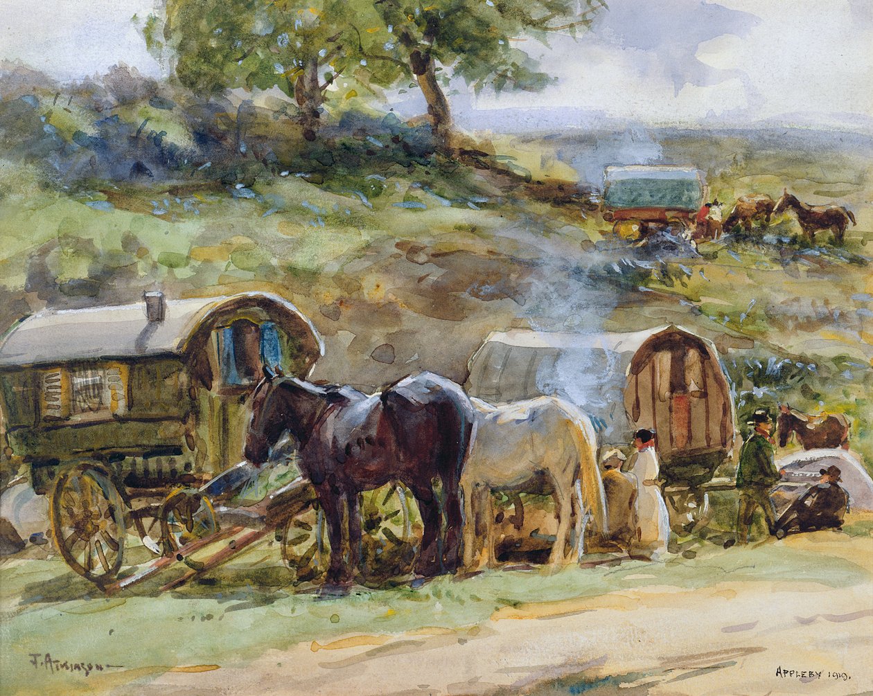 Campement de gitans, Appleby, 1919 - John Atkinson