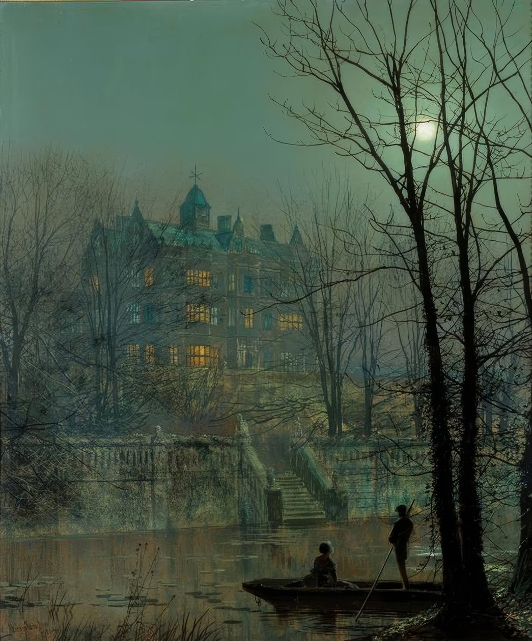 Knostrop Old Hall, Leeds - John Atkinson Grimshaw
