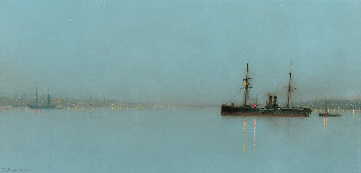 Feu de port - John Atkinson Grimshaw