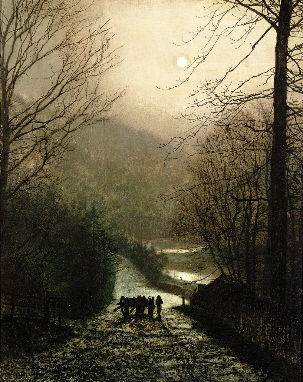 Le chariot de bois - John Atkinson Grimshaw