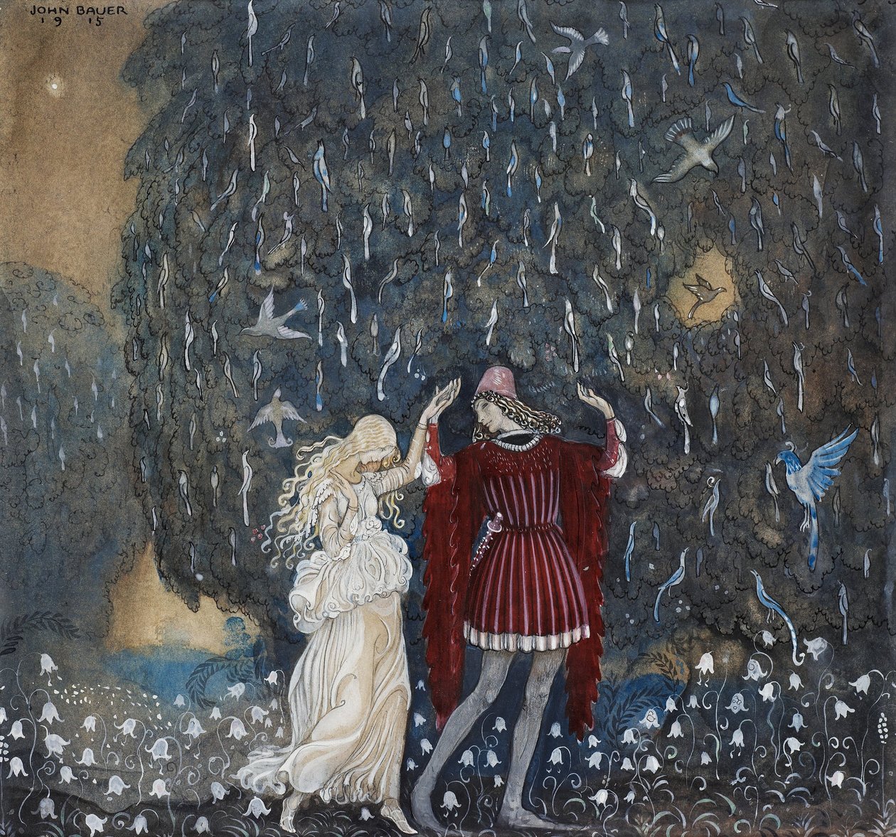 Lena et le Chevalier Dansent - John Bauer