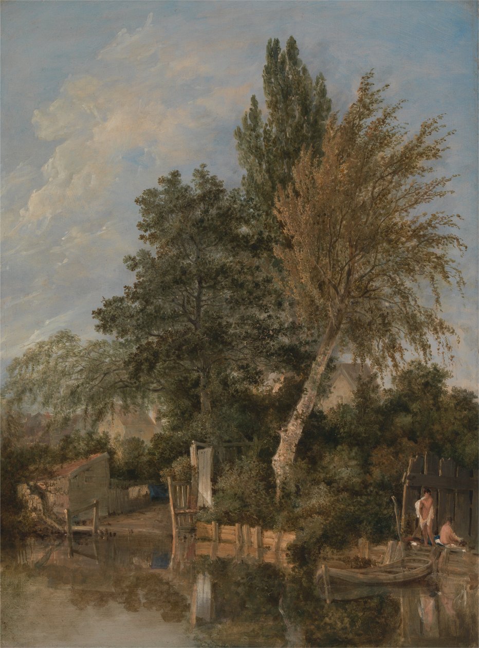 Garçons se baignant dans la rivière Wensum, Norwich - John Crome