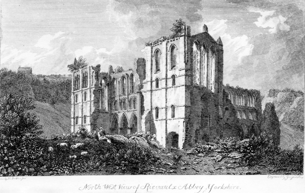 Abbaye de Rievaulx, Yorkshire, 1821 - John Chessell Buckler