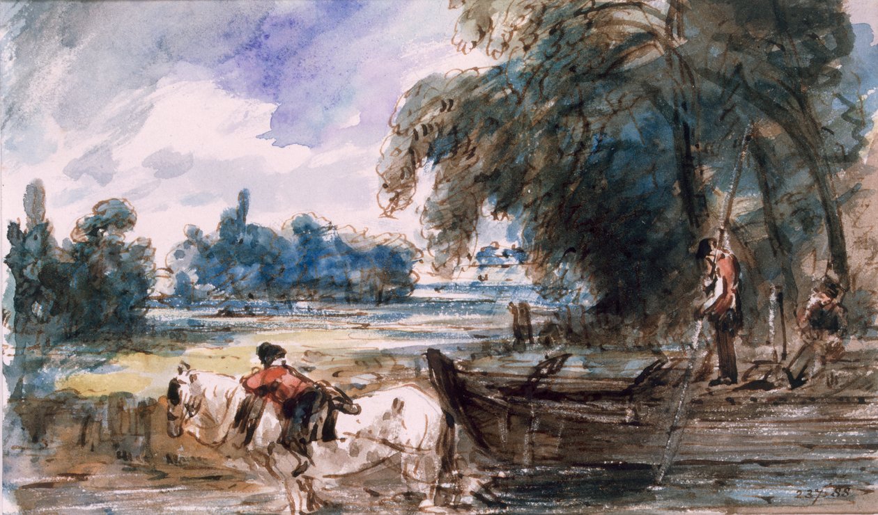 Une barge sur la Stour - John Constable