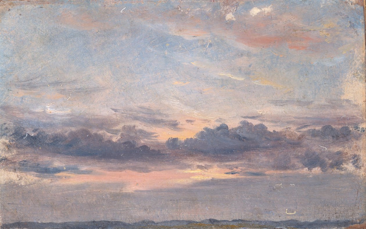 Étude de nuages, coucher de soleil - John Constable