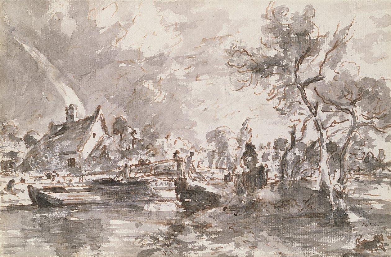 Ancien moulin de Flatford sur la Stour - John Constable