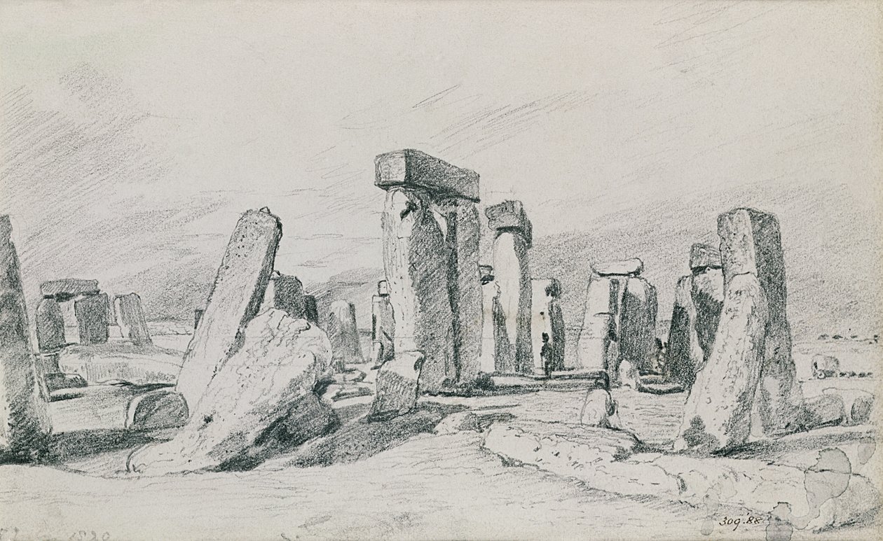 Stonehenge, Wiltshire, 1820 (dessin) - John Constable