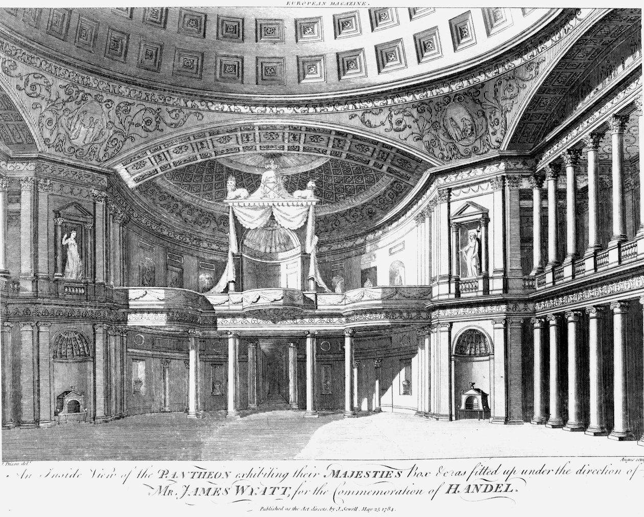 Vue intérieure du Panthéon, Oxford Street, Londres, 1784 - John Dixon