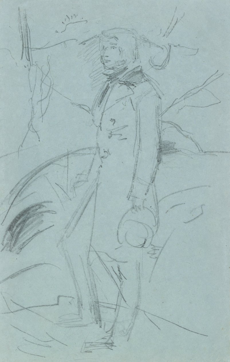 Croquis préliminaire pour le portrait de John Ruskin - John Everett Millais