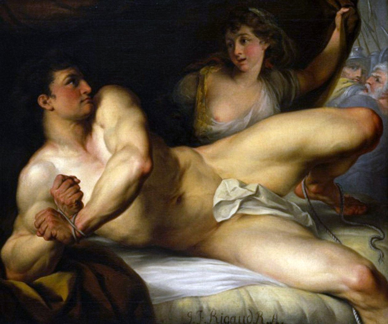 Samson brisant ses chaînes ou Samson et Dalila - John Francis Rigaud