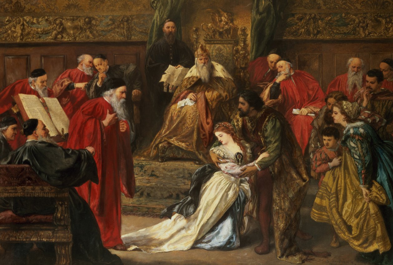 Cordelia dans la Cour du Roi Lear - John Gilbert