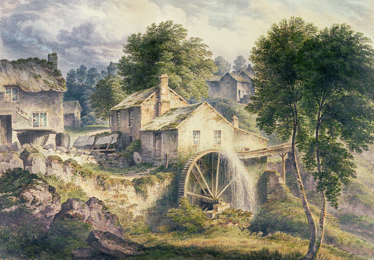 Moulin à Bonsall Dale, Derbyshire - John Glover