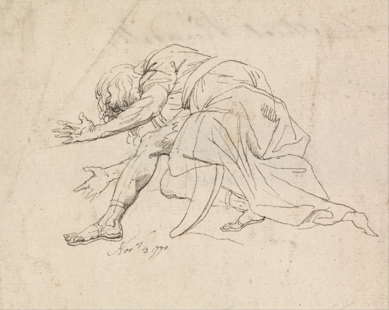 Un homme à genoux - John Hamilton Mortimer