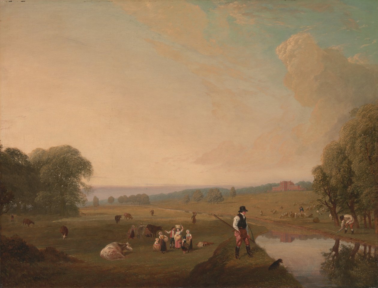 Vue de Theobalds Park, Hertfordshire - John James Chalon