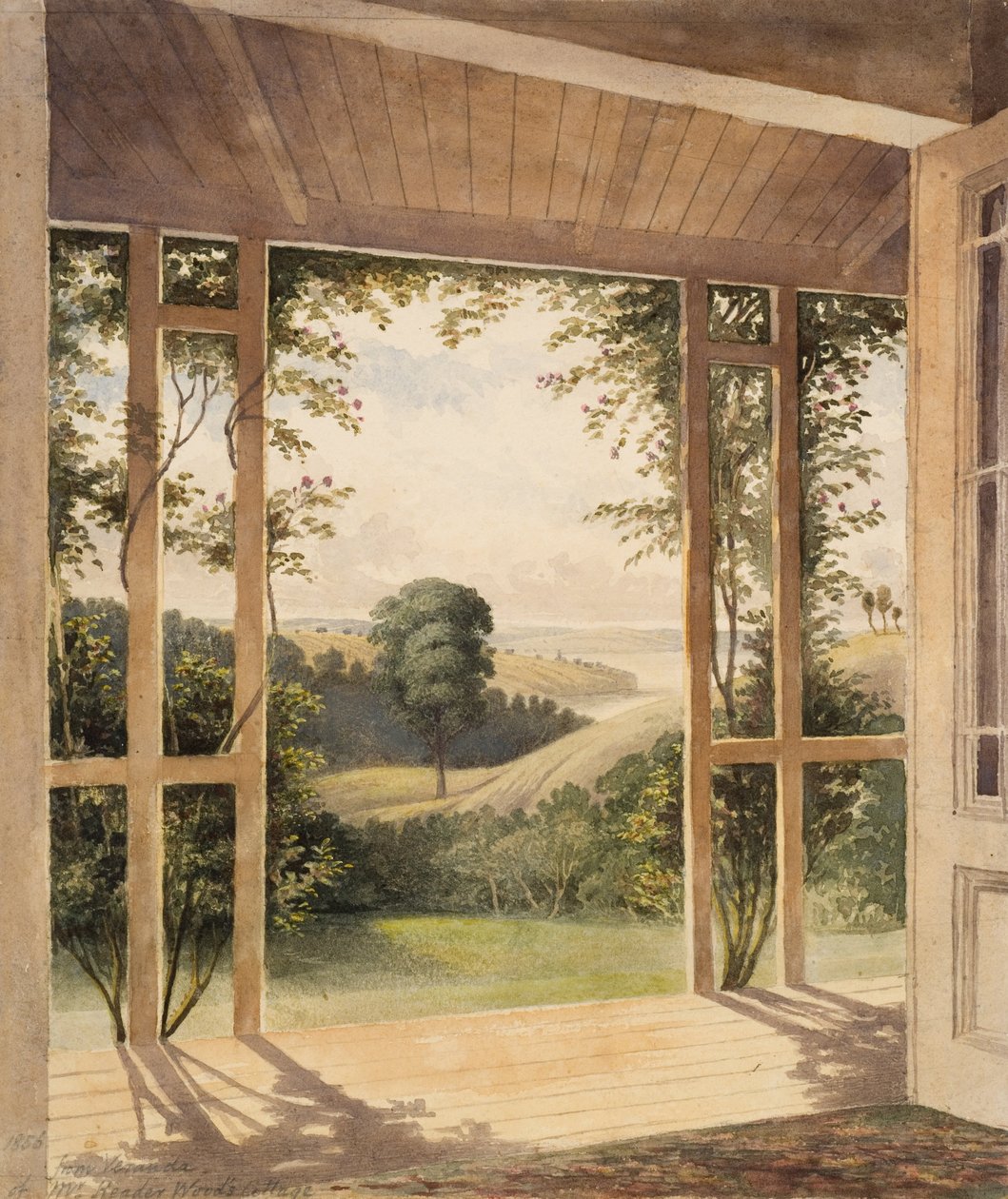 Auckland, depuis la véranda du cottage de M. Reader Woods - John Kinder