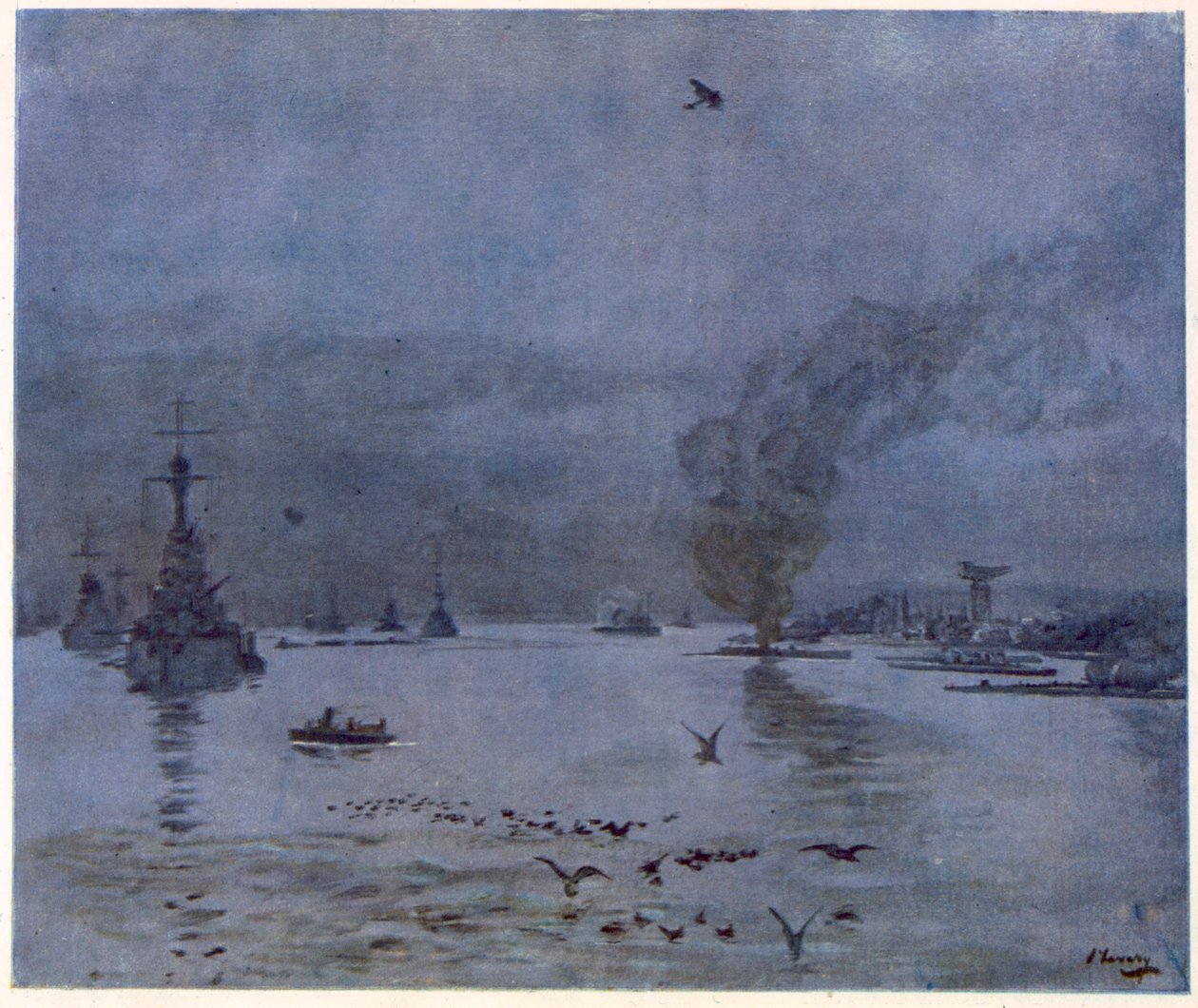 La flotte, un jour brumeux, 1917, de 