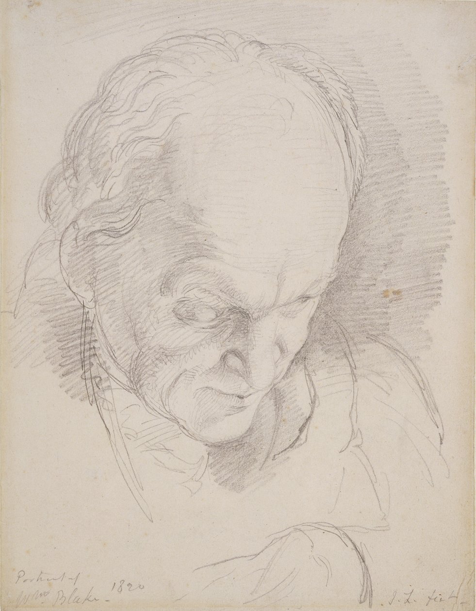Portrait de William Blake (1757-1827) penché en avant, 1820 - John Linnell