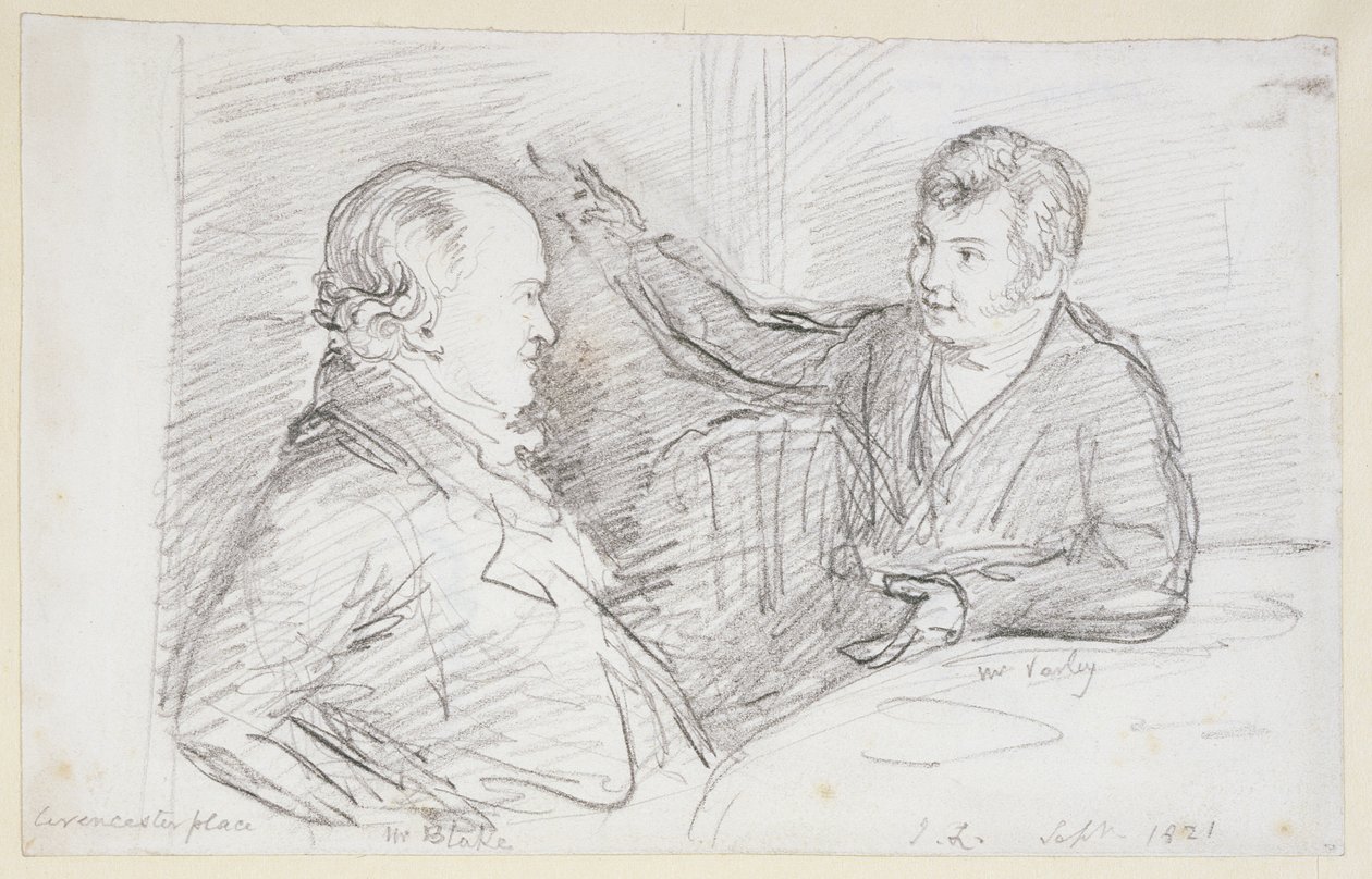William Blake (1757-1827) en conversation avec John Varley (1778-1842) septembre 1821 - John Linnell