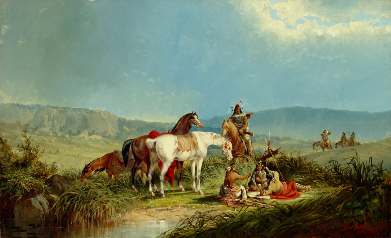 Indiens jouant aux cartes, 1866 - John Mix Stanley