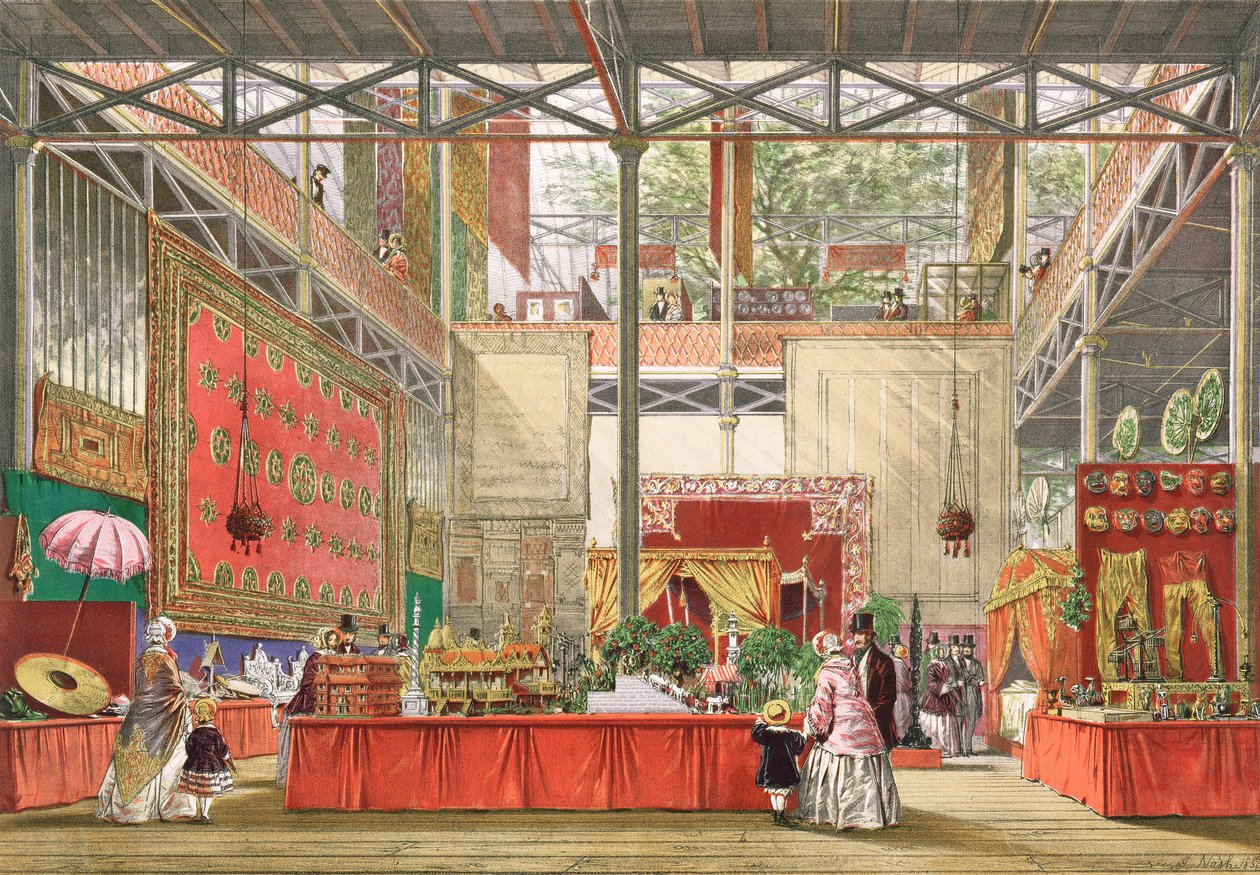 Vue de la section indienne de la Grande Exposition de 1851, de 